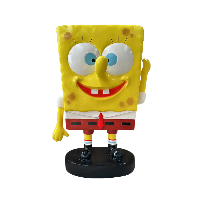 Sarjakuva lasikuitu SpongeBob -veistos ulkokoristeisiin/julkisiin tiloihin