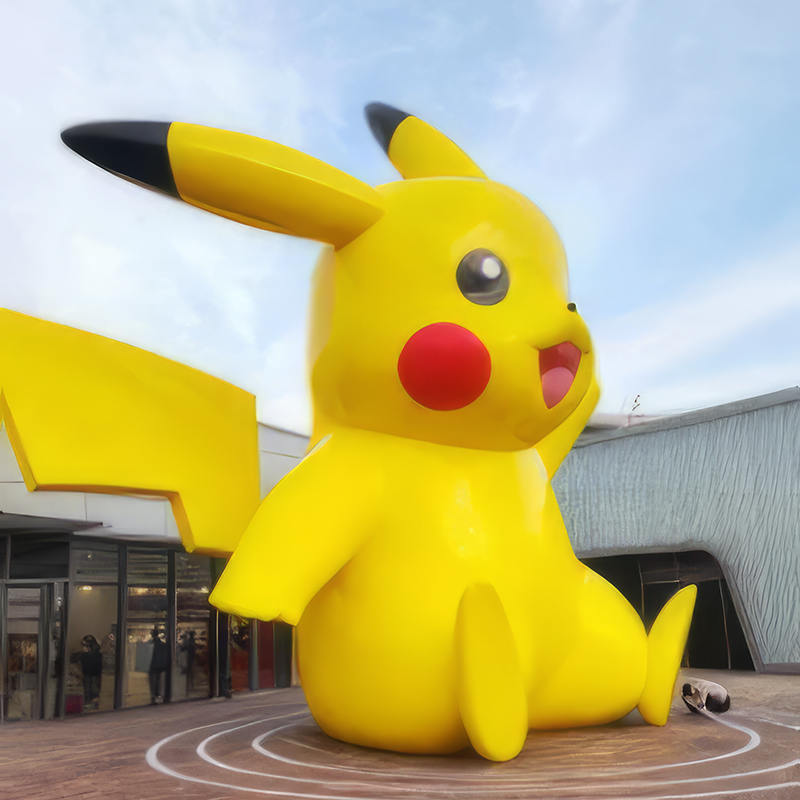 Jättiläinen Pikachu -veistos, ulkotaiteen veistos, sopii puistoihin ja ostoskeskuksiin